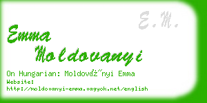 emma moldovanyi business card